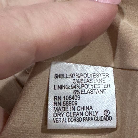 Antonio Melani Dress Mini Fit Flare Tan Lace Crochet Boho Neutral Sz 4 #6290M638 - Picture 9 of 10